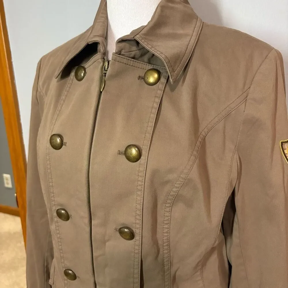 Marc Aurel double breasted military khaki fitted‎ Goge  jacket size EU 42